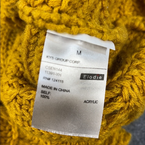 Elodie Mustard Yellow Crew Neck Sweater - Picture 6 of 6